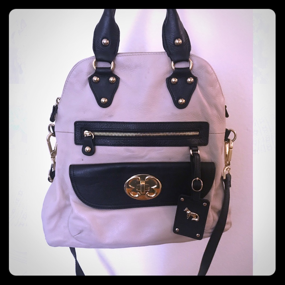 Emma Fox Tan Leather Large Dome Satchel 🦊